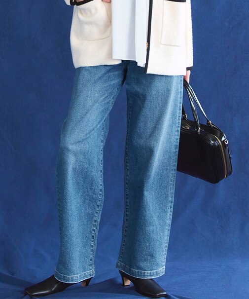 【見上愛さん着用/Oggi3月号掲載/洗える】23区DENIM ストレッチ ワイドパンツ