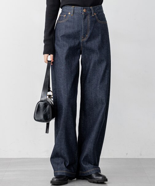 【見上愛さん着用/Oggi3月号掲載/洗える】23区DENIM ストレッチ ワイドパンツ