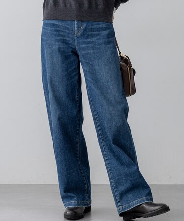 【滝沢眞規子さん着用/VERY12月号掲載/洗える】23区DENIM ストレッチ ワイドパンツ