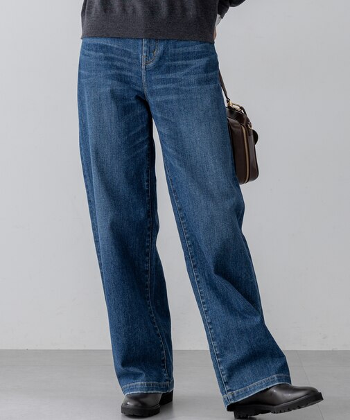 【滝沢眞規子さん着用/VERY12月号掲載/洗える】23区DENIM ストレッチ ワイドパンツ