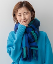 カシミヤ チェック ストール