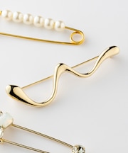 ニュアンス ライン ブローチ