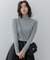 【Oggi1月号/CLASSY.11月号掲載】ウーステッドウール リブタートルネック ニット