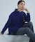 【WEB限定カラーあり/洗える】ウーステッドウール ワイドシルエット ニット
