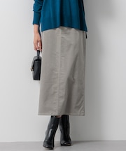 【洗える】23区DENIM ベルベットストレッチ Aライン スカート