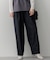 ナチュラルストレッチサキソニー バレル パンツ