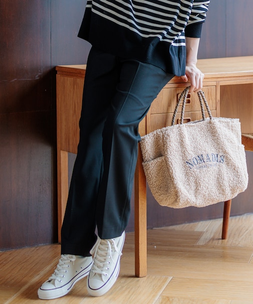 【Oggi2月号掲載/洗える】ウォームストレッチ テーパード パンツ