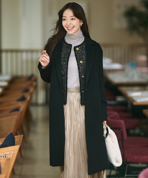 美品★23区★ブラウン系フード付きコート プルーフメルトンリバー仕立て 美品☆23区☆ブラウン系フード付きコート プルーフメルトンリバー