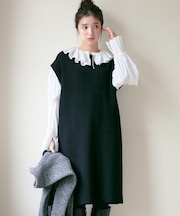 【SLOW/一部店舗限定】ニットトータル スリーブレス ワンピース