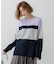 【Oggi1月号掲載/洗える】ウールカシミヤ カラーブロック ニット