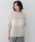 【Oggi1月号掲載/洗える】ウールカシミヤ カラーブロック ニット
