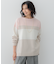 【Oggi1月号掲載/洗える】ウールカシミヤ カラーブロック ニット