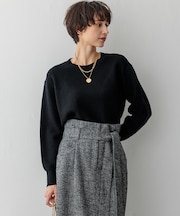 【洗える】ウールカシミヤ クルーネック ニット