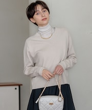 【Oggi2月号掲載/洗える】ウールカシミヤ Vネック ニット