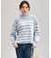 【Oggi2月号掲載/洗える】ウールカシミヤ ボーダー ニット