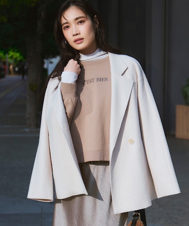 【一部店舗限定/洗える】クリアコットンテリー セットアップ ロゴ スウェット