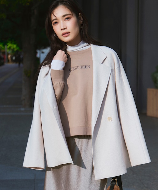 【一部店舗限定/洗える】クリアコットンテリー セットアップ ロゴ スウェット
