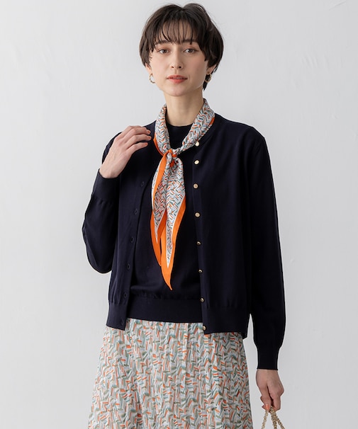 【Oggi6月号掲載/洗える】プレミアムビオコットン カーディガン