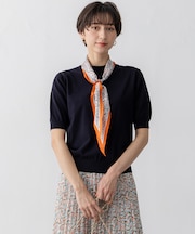 【Oggi5月号掲載/洗える】プレミアムビオコットン 半袖 ニット