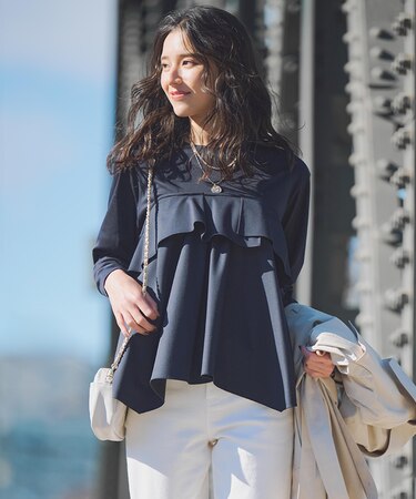 【洗える】ライトクロスビスチェコンビ ジャージー カットソー