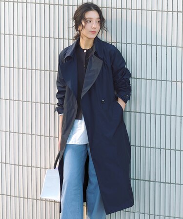 【VERY3月号掲載/撥水加工/洗える】LIMONTA ハイカウントメモリータフタ コート