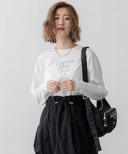 【洗える】レタープリント ロンTEE