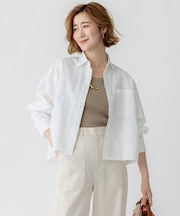 【洗える】CANCLINI クロップド テントライン シャツ