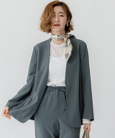 【セットアップ対応/洗える】2WAYストレッチツイル ジャケット