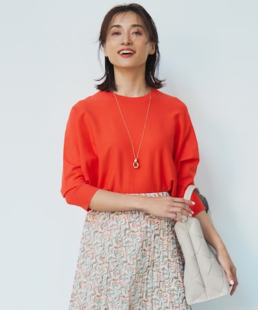 【洗える】コンフォートストレッチ ドルマンスリーブ ニット