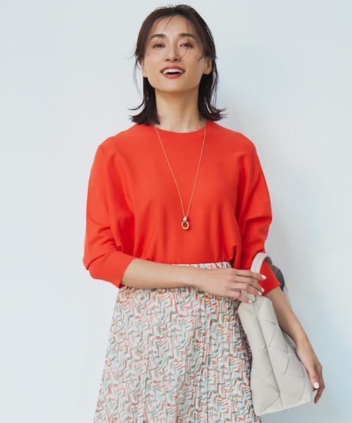 【洗える】コンフォートストレッチ ドルマンスリーブ ニット