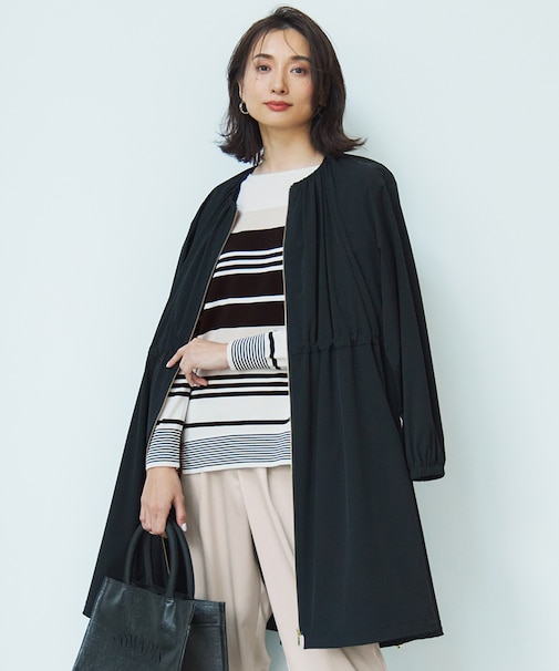 【撥水加工】ナイロン2WAYストレッチ ロングアウター