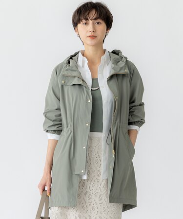 【撥水加工】ナイロン2WAYストレッチ フーデットアウター