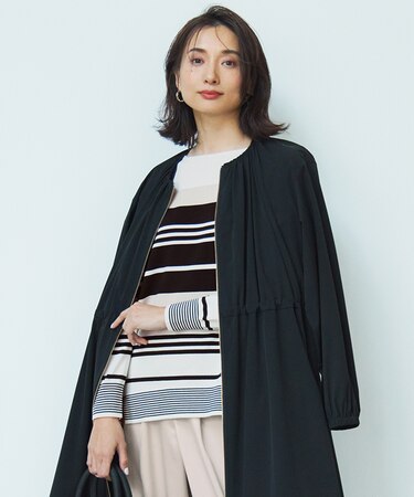 【洗える】コットンポリエステルストレッチ オーバーサイズ ニット