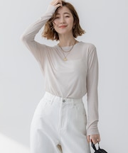 【Oggi5月号掲載/洗える】シアー レイヤード TEE