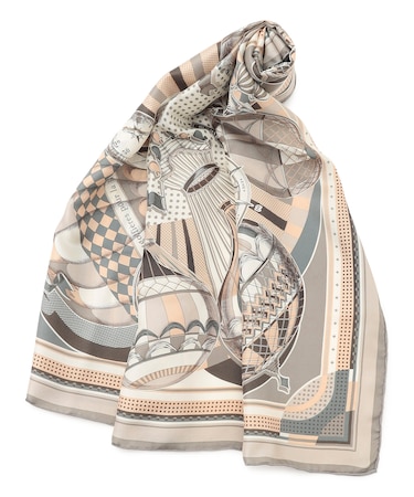 manipuri バルーンジャーニー シルク スカーフ