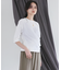 【SLOW/一部店舗限定】MVSコットン カシュクール 5分丈 Tシャツ