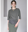 【SLOW/一部店舗限定】MVSコットン カシュクール 5分丈 Tシャツ