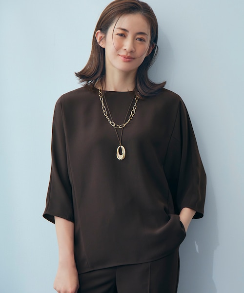 吸水速乾/UVカット/接触冷感】ストレッチジョーゼット ドルマン