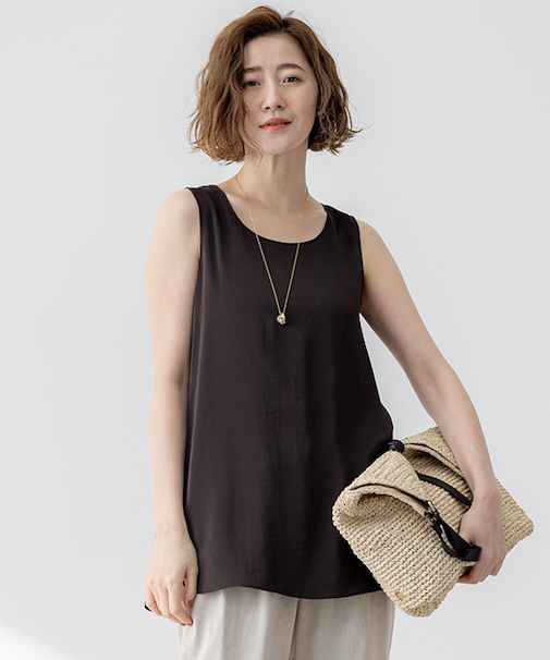 【Oggi5月号掲載】ミスティサテン タンクトップ