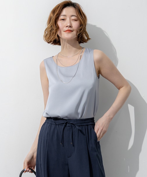 【新色追加/Oggi掲載】ミスティサテン タンクトップ