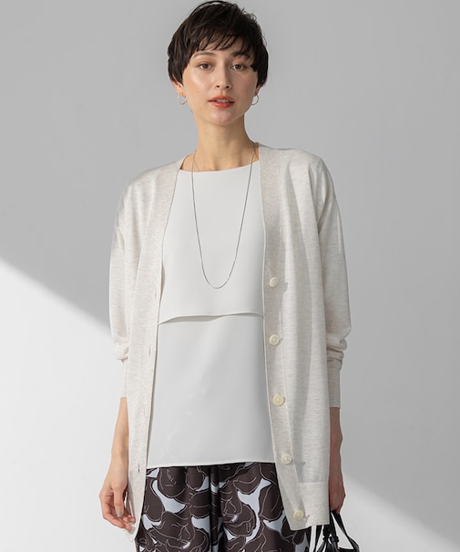 【CanCam10月号掲載/CLASSY.10月号掲載】シャイニーシアー カーディガン