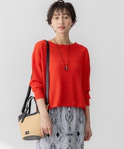 【洗える】ピュアリネン ワイド ニット