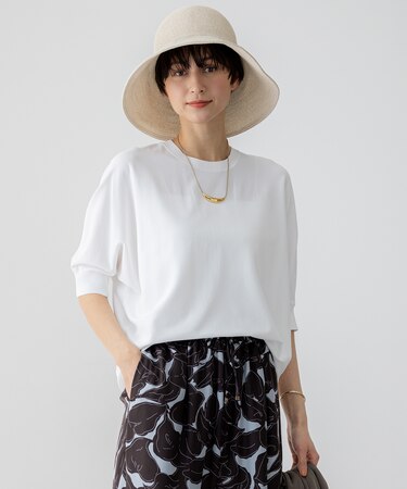 【洗える】レーヨンポリエステルストレッチ ドルマン ニット