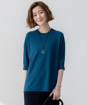 【洗える】レーヨンポリエステルストレッチ ドルマン ニット