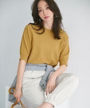 【洗える】レーヨンポリエステルストレッチ ドルマン ニット