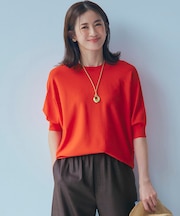 【洗える】レーヨンポリエステルストレッチ ドルマン ニット