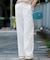 【Oggi5月号掲載/洗える】リネンレーヨンストレッチ ワイド パンツ