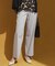 【Oggi5月号掲載/洗える】リネンレーヨンストレッチ ワイド パンツ