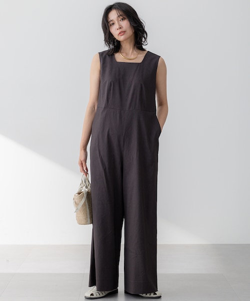 normment/ノーメント SLOBE別注 COTTON POPLIN RIBBON JUMPSUIT