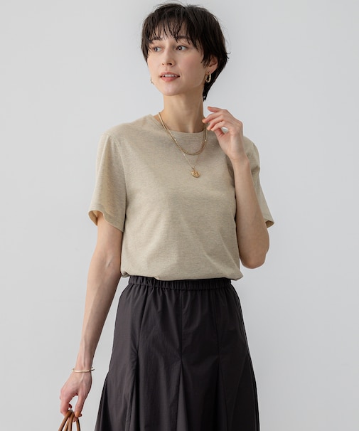 【洗える】ラメジャージ TEE